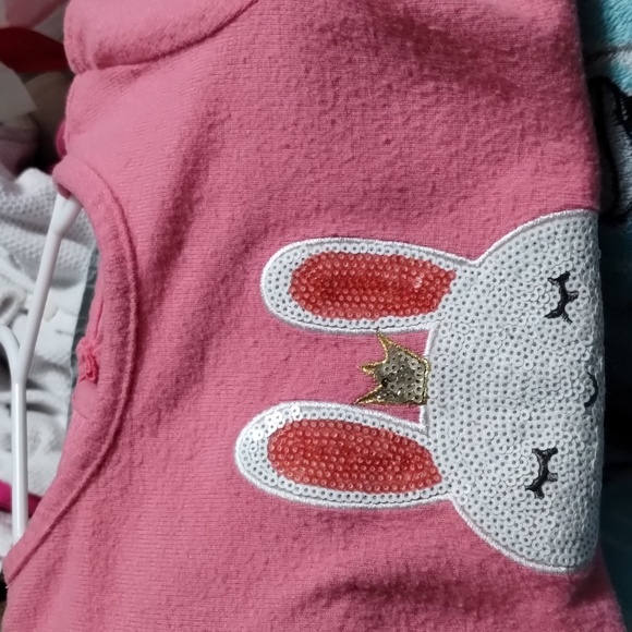 Nannette Kids Pink 2T Princess sequence rabbit bunny sweater glittery pink tutu - Picture 11 of 12